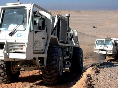 Seismic-trucks in the desert